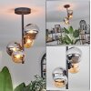 Chehalis Ceiling Light - glass 10 cm, 12 cm Amber, Smoke-coloured, 4-light sources