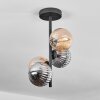 Chehalis Ceiling Light - glass 12 cm Amber, Smoke-coloured, 4-light sources