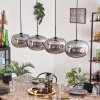 Apedo Pendant Light - glass 30 cm Smoke-coloured, 4-light sources