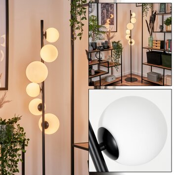 Remaisnil Floor Lamp - glass 10 cm, 12 cm, 15 cm white, 6-light sources