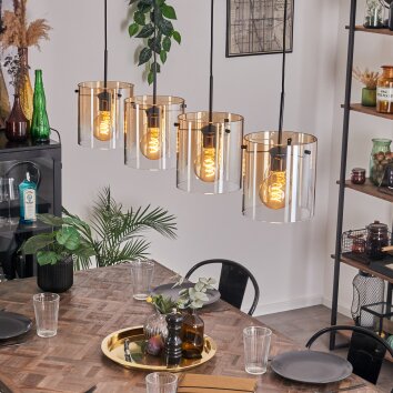Parane Pendant Light - glass 20 cm Amber, clear, 4-light sources