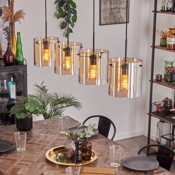 Parane Pendant Light - glass 20 cm Amber, 4-light sources
