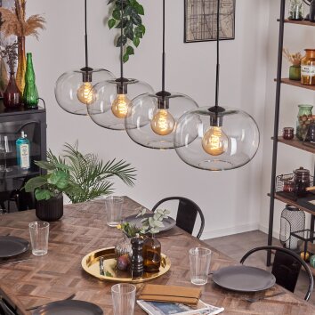 Ripoll Pendant Light - glass 30 cm clear, 4-light sources