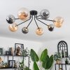 Chehalis Ceiling Light - glass 12 cm, 15 cm gold, black, 8-light sources