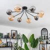 Chehalis Ceiling Light - glass 12 cm, 15 cm gold, black, 8-light sources