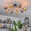 Chehalis Ceiling Light - glass 12 cm, 15 cm gold, black, 8-light sources