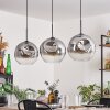Ripoll Pendant Light - glass 30 cm clear, Smoke-coloured, 3-light sources