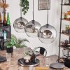 Ripoll Pendant Light - glass 30 cm clear, Smoke-coloured, 3-light sources
