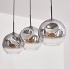 Ripoll Pendant Light - glass 30 cm clear, Smoke-coloured, 3-light sources