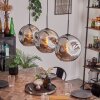 Ripoll Pendant Light - glass 30 cm chrome, 3-light sources