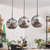 Ripoll Pendant Light - glass 30 cm chrome, 3-light sources