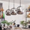Ripoll Pendant Light - glass 30 cm chrome, 3-light sources
