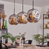 Ripoll Pendant Light - glass 30 cm chrome, 3-light sources