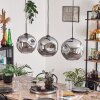Ripoll Pendant Light - glass 30 cm Smoke-coloured, 3-light sources