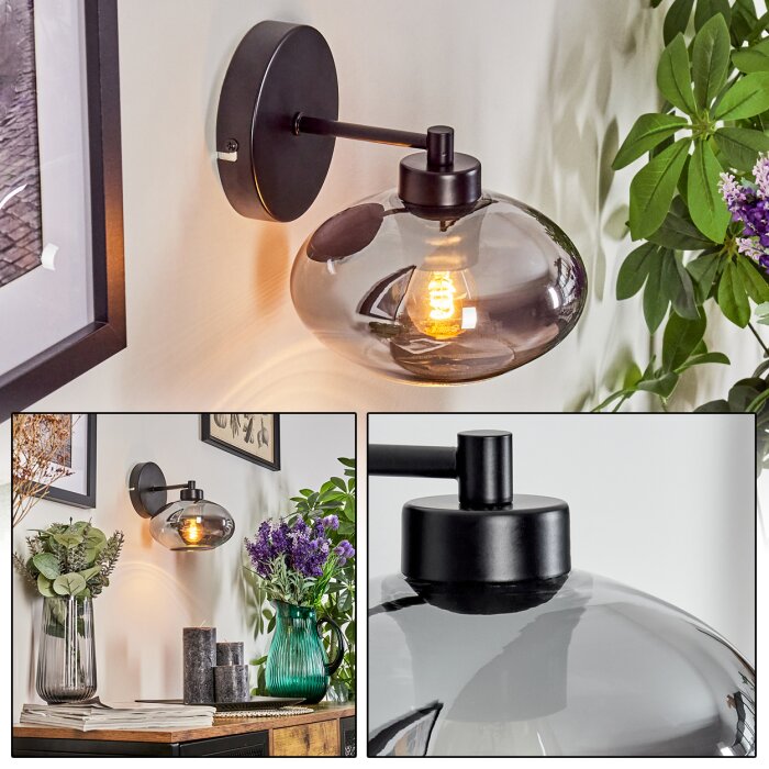 Haikala Wall Light black, 1-light source