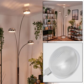 Nikkala Floor Lamp chrome, 3-light sources