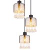 Globo HENDRY Pendant Light black, 3-light sources