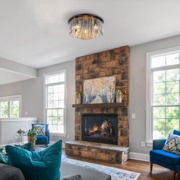 Globo GORLEY Ceiling Light black, 5-light sources