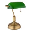 Globo ANTIQUE banker lamp antique brass, 1-light source