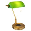 Globo ANTIQUE banker lamp antique brass, 1-light source