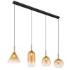 Globo LOPUSA Pendant Light brass, black, 4-light sources