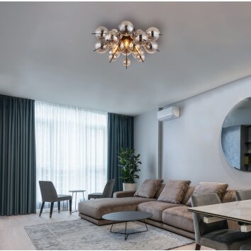 Globo UDO Ceiling Light black, 3-light sources