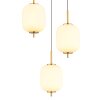 Globo EWALD Pendant Light LED brass, 3-light sources