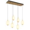 Globo EWALD Pendant Light LED brass, 6-light sources