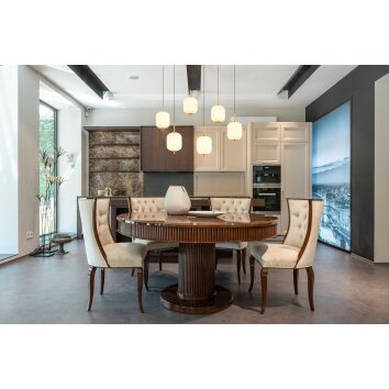 Globo EWALD Pendant Light LED brass, 6-light sources