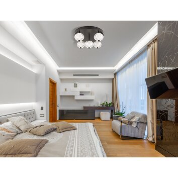 Globo AIDA Ceiling Light LED black, 5-light sources