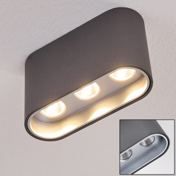 Dalarna Ceiling Light LED grey, silver, 1-light source