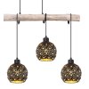 Globo JODIE Pendant Light Dark wood, Light wood, 4-light sources