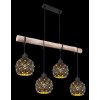 Globo JODIE Pendant Light Dark wood, Light wood, 4-light sources