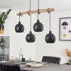 Sunasau Pendant Light Dark wood, black, 4-light sources