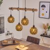 Sunasau Pendant Light Dark wood, black, 4-light sources