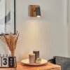 JAVEL Wall Light grey, Wood like finish, black, 1-light source