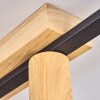 BERGO Ceiling Light Wood like finish, Ecru, black, 4-light sources