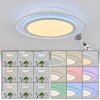 HAUMONIA Ceiling Light LED white, 2-light sources, Remote control, Colour changer