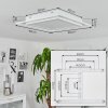 HAUMONIA Ceiling Light LED white, 2-light sources, Remote control, Colour changer