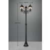 Trio Livenza outdoor floor lamp black, 3-light sources