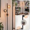 Remaisnil Floor Lamp - glass 12 cm black, 3-light sources