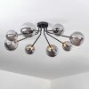 Chehalis Ceiling Light - glass 12 cm, 15 cm gold, black, 8-light sources