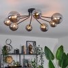 Chehalis Ceiling Light - glass 12 cm, 15 cm gold, black, 8-light sources