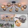 Chehalis Ceiling Light - glass 12 cm gold, black, 8-light sources