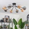 Chehalis Ceiling Light - glass 12 cm gold, black, 8-light sources