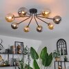 Chehalis Ceiling Light - glass 12 cm gold, black, 8-light sources