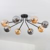 Chehalis Ceiling Light - glass 12 cm gold, black, 8-light sources