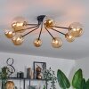 Chehalis Ceiling Light - glass 12 cm, 15 cm gold, black, 8-light sources