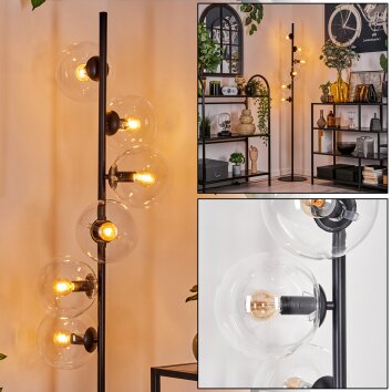 Gastor Floor Lamp - glass 15 cm clear, 6-light sources