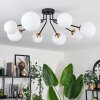 Chehalis Ceiling Light - glass 12 cm, 15 cm gold, black, 8-light sources
